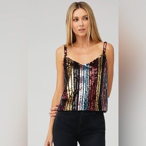 ✨ NYE Ready! ✨ BB Dakota sequin party’s arrived tank top medium